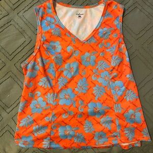 Shebeest Orange and Blue sleeveless Cycling jersey